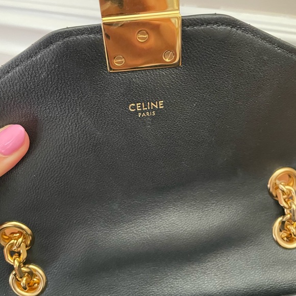 CELINE Calfskin Quilted Medium C Bag Black - Picture 10 of 16